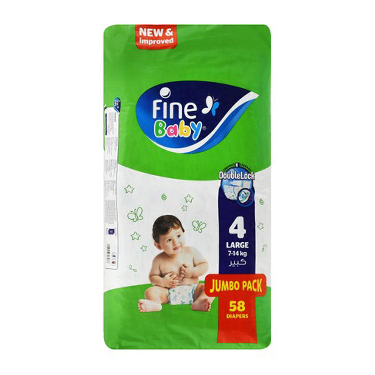 Fine Baby Double Lock Large Diapers Size 4 (7-14kg)