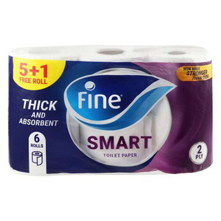 لفائف ورق تواليت فاخرة ذكية، طبقتان (5+1 مجاناً)