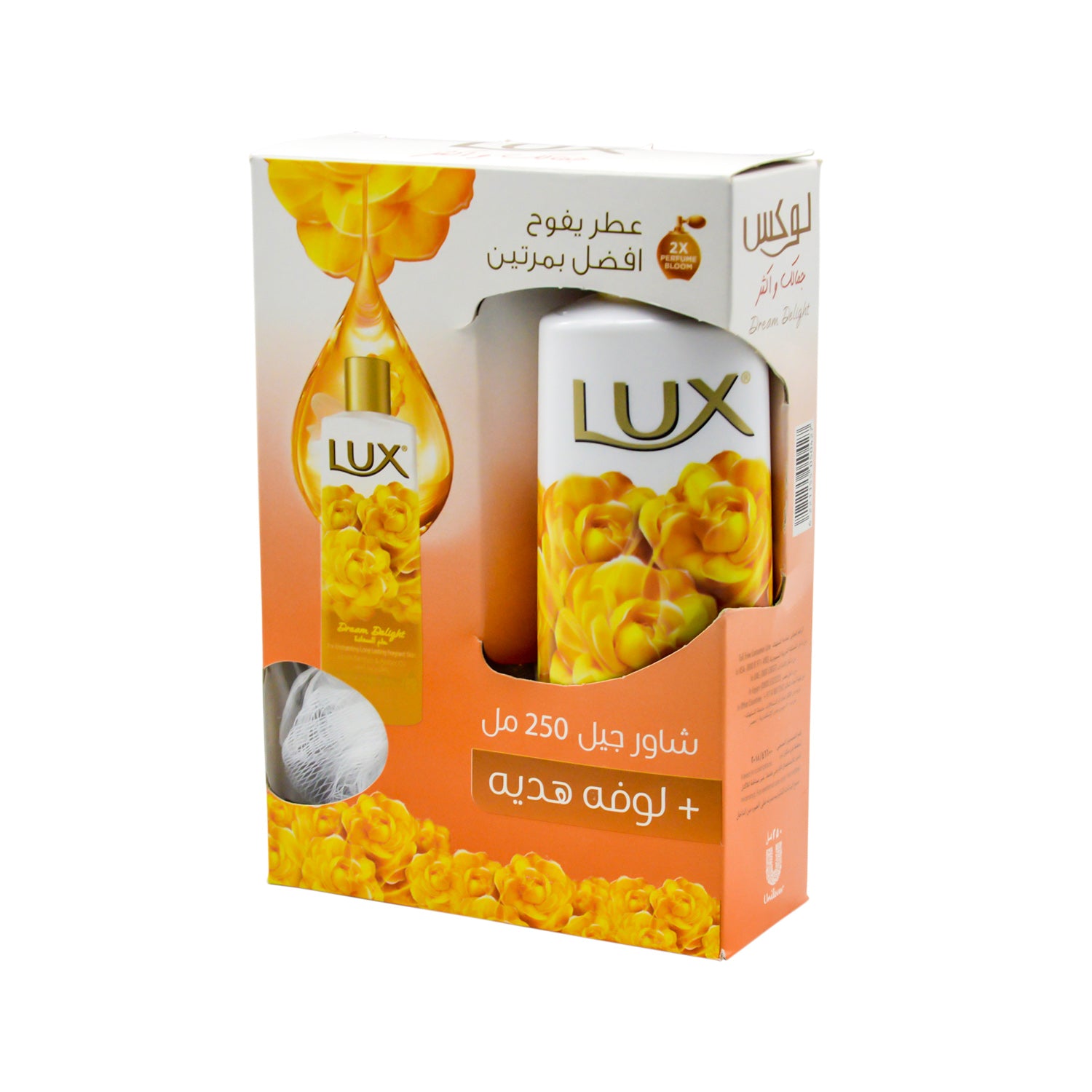 Lux Shower Gel (Dream Delight) 250ml +  Loof
