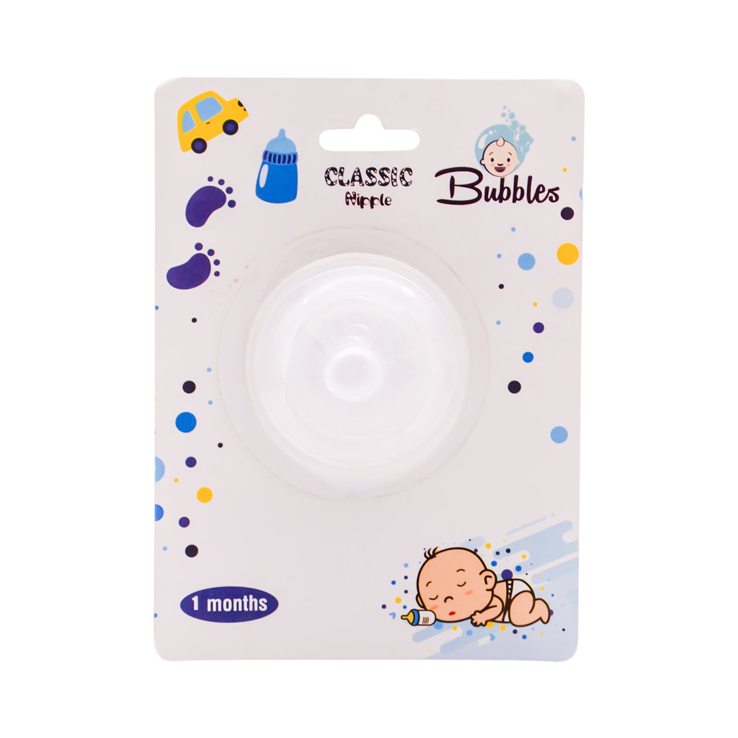 Bubbles Classic Bottle Nipple (1+ Months) - BPA free