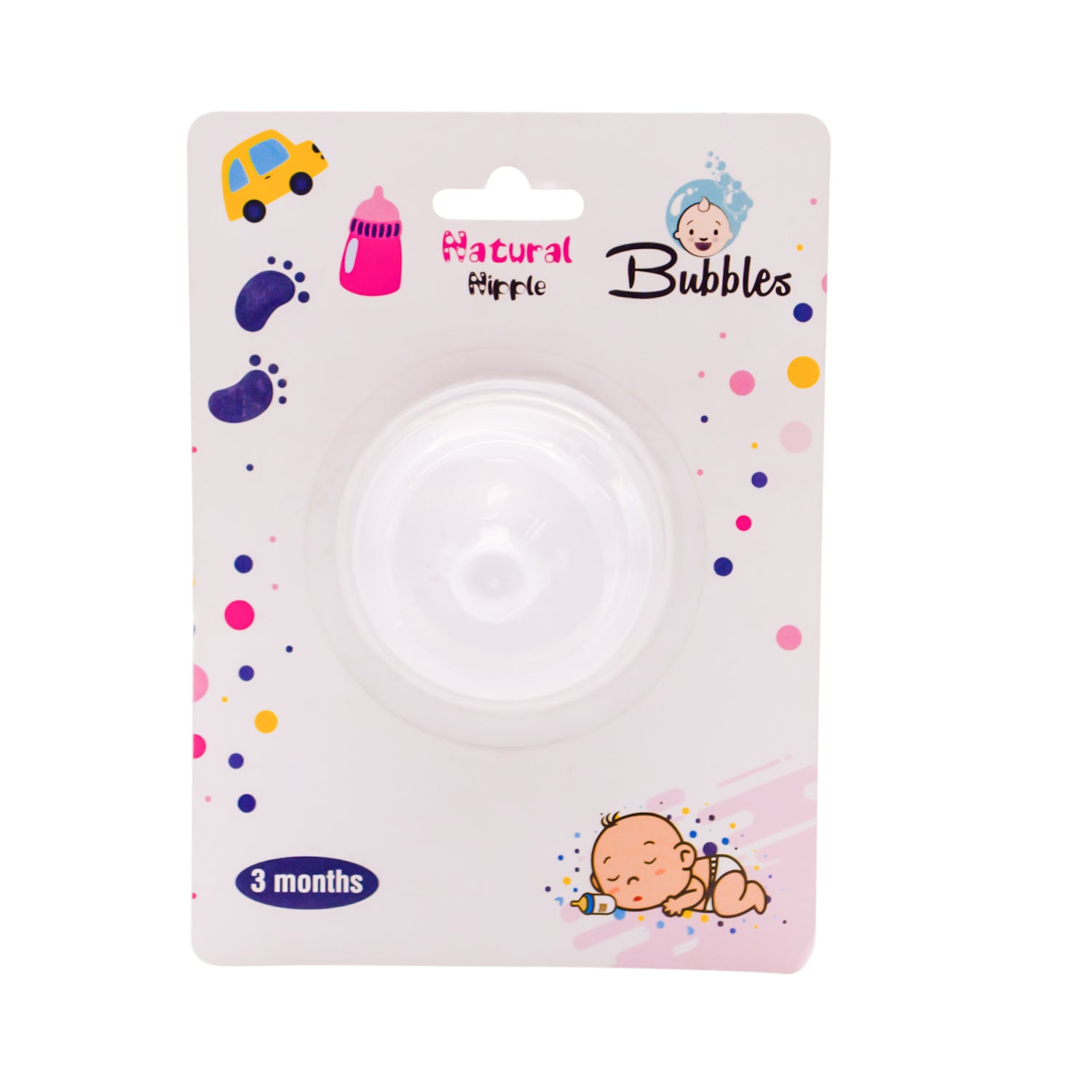 Bubbles Natural Bottle Nipple (3+ Months) - BPA free