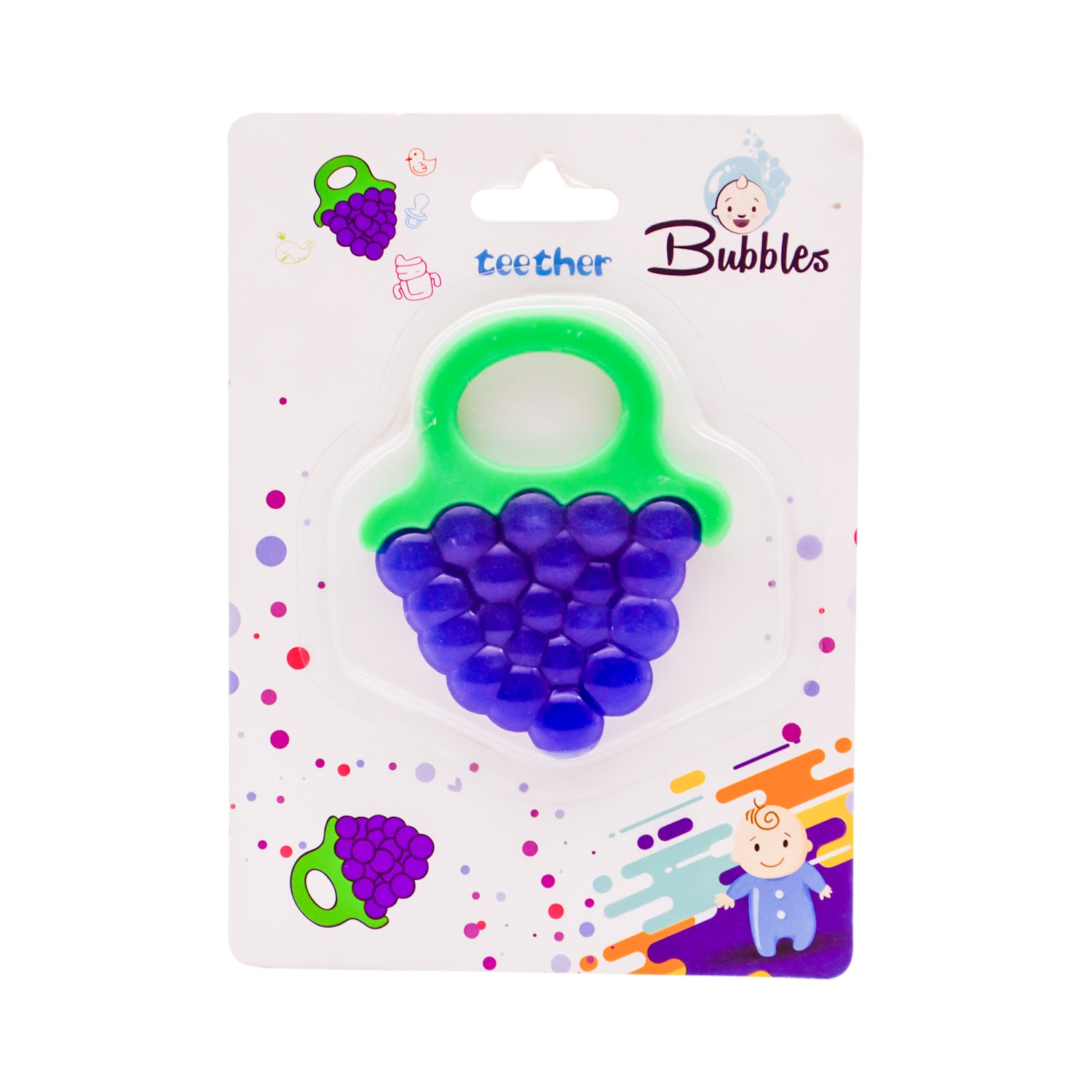 عضاضة على شكل عنب أحمر وأخضر من Bubbles (3 أشهر فأكثر) - خالية من مادة BPA
