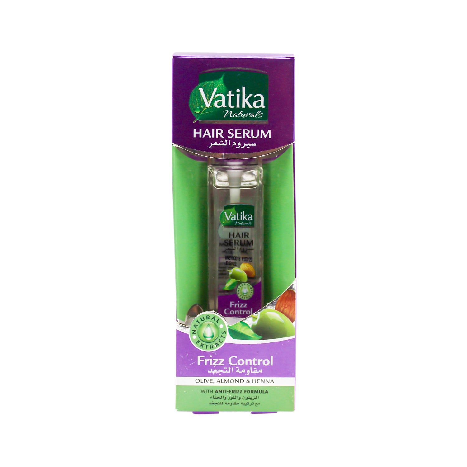 Vatika Naturals Anti-Frizz Hair Serum with Olive, Almond & Henna
