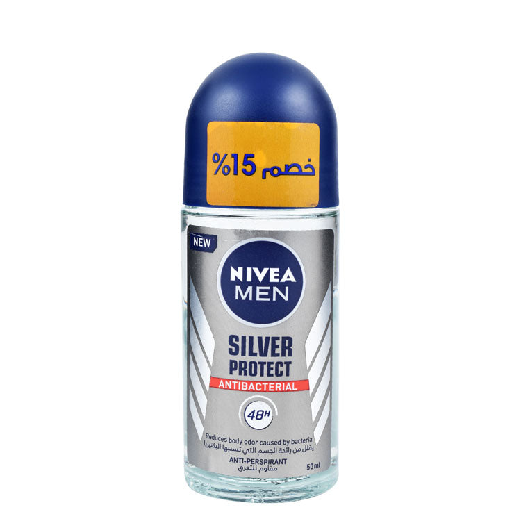 NIVEA Men Silver Protect Antiperspirant & Antibacterial Roll-On Deodorant (15% Off)