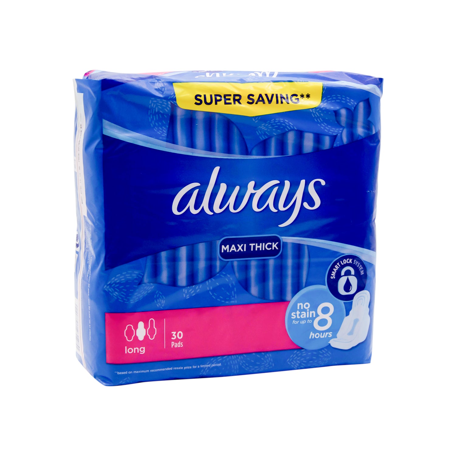 Always Cottony Soft Long Maxi Thick Pads for Sensitive Skin (24+6 Free)