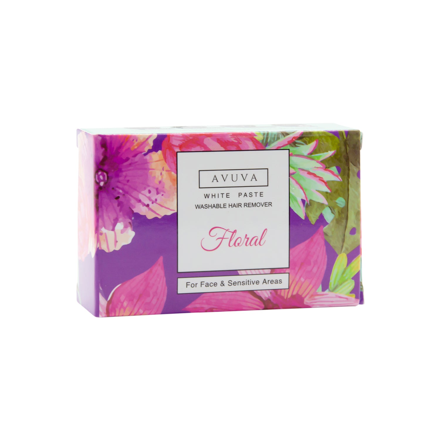 Avuva White Paste Hair Removal for Face & Sensitive Areas Floral