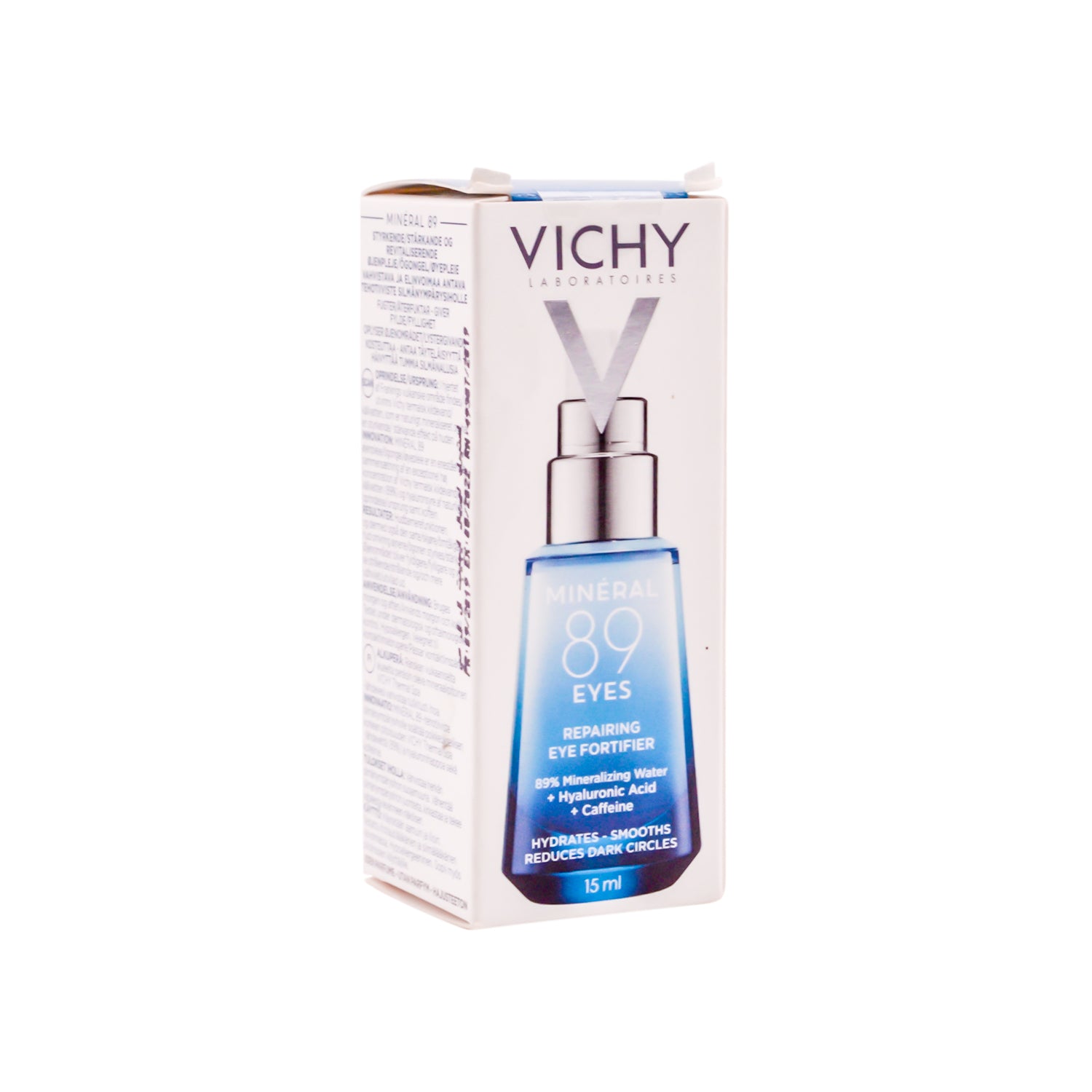 Vichy Mineral 89 Hypoallergenic Repairing & Fortifying Eye Serum with Hyaluronic Acid & Caffeine - alcohol free, fragrance free
