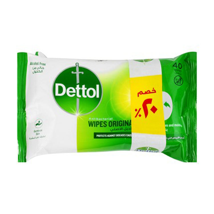 Dettol Antibacterial Original Wipes (20% Off) - alcohol free