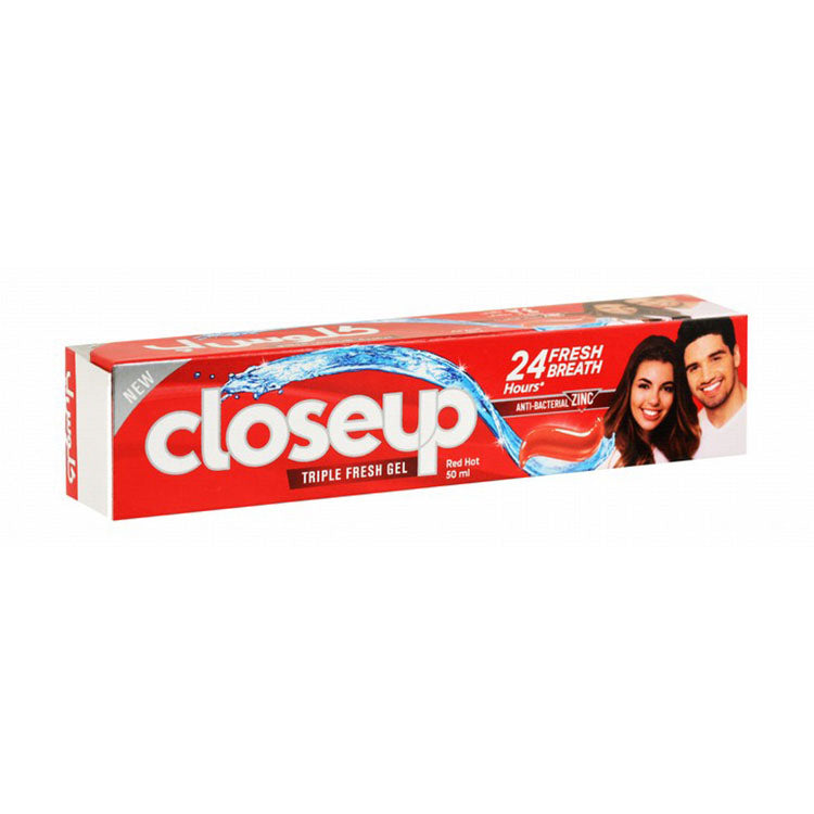 Closeup Triple Fresh Antibacterial Toothpaste Red Hot Flavor with Zinc