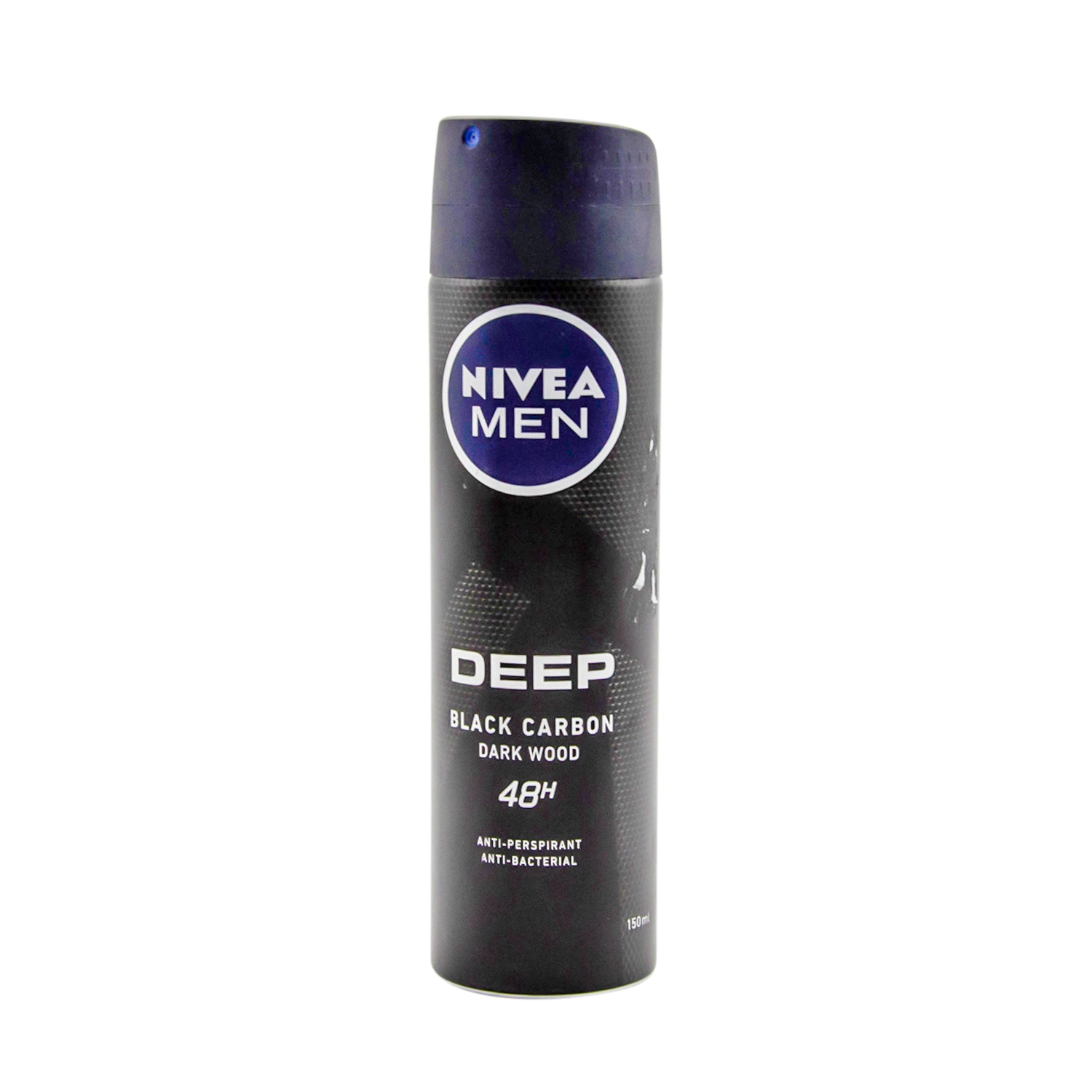 NIVEA Men Deep Black Carbon 72H Antibacterial Antiperspirant Deodorant Spray Dark Wood Scent