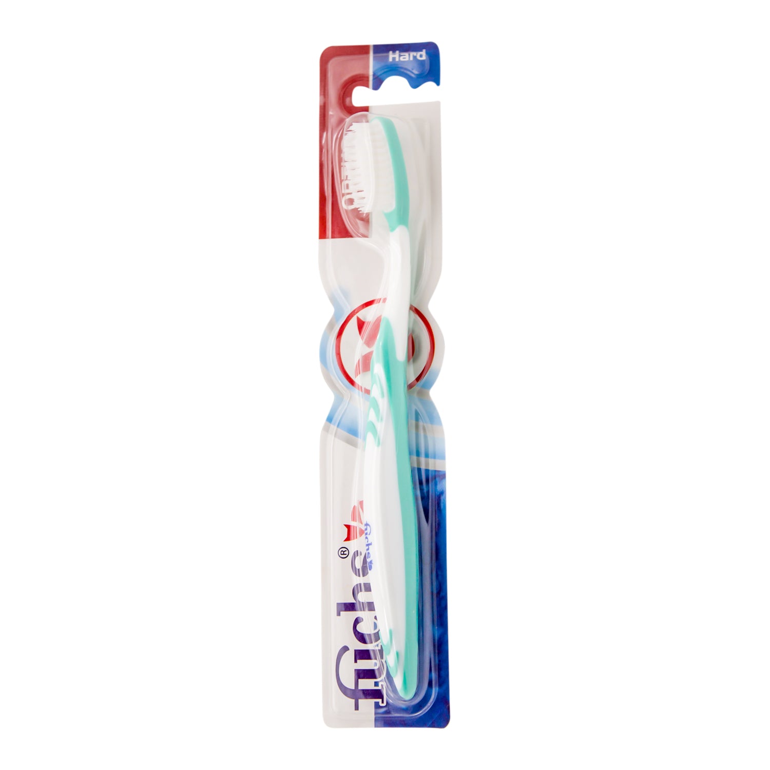 Fuchs Purple & White Ortho Hard Toothbrush