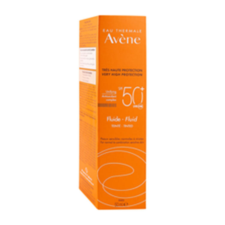 Avene Eau Thermale Water-Resistant Tinted Facial Sunscreen with Antioxidant Complex for Normal, Combination & Sensitive Skin SPF50+