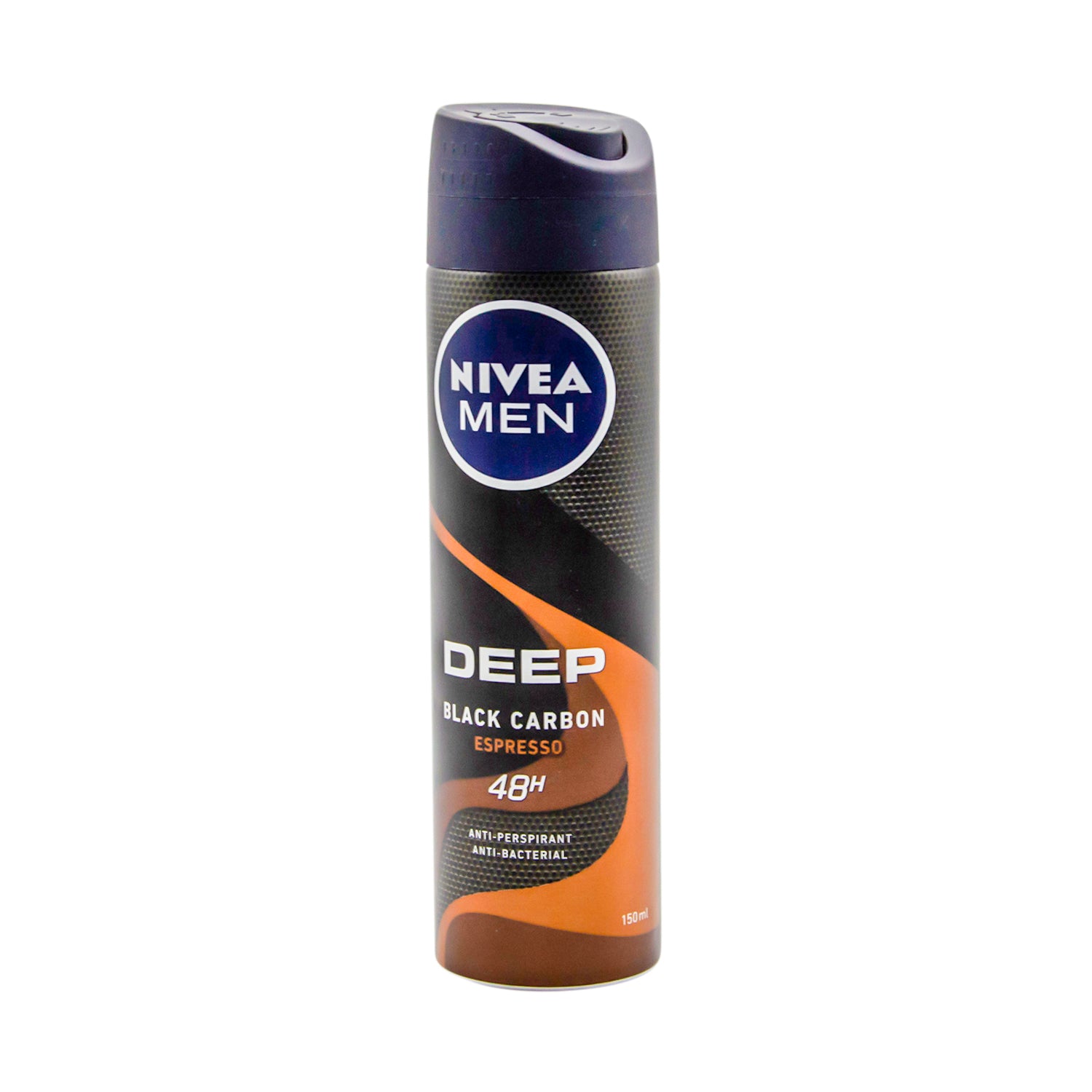 NIVEA Men Deep Black Carbon 72H Antibacterial & Antitranspirant Deodorant Spray Espresso Scent