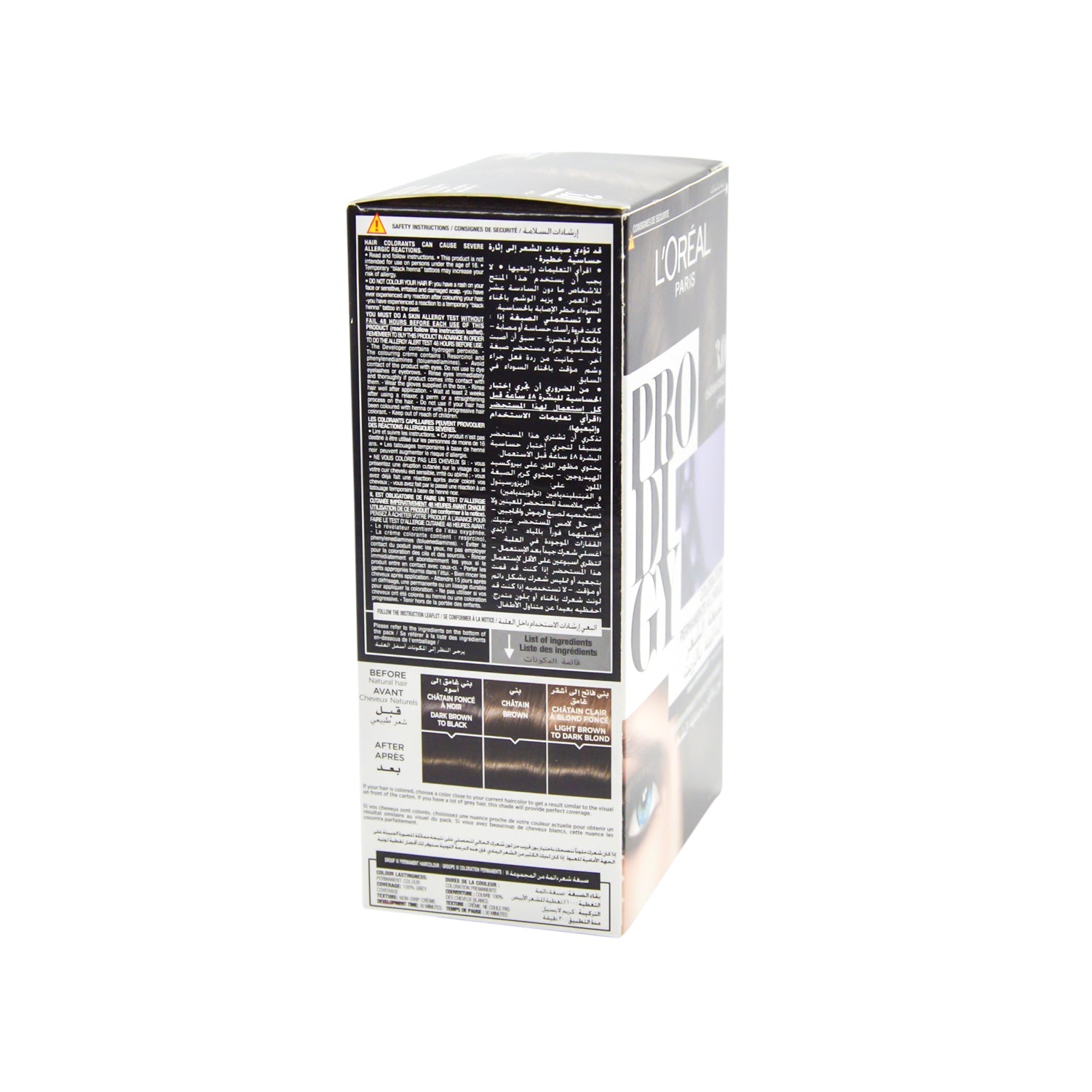 L'Oreal Prodigy Permanent Oil Hair Color Dark Brown 3.0 - ammonia free