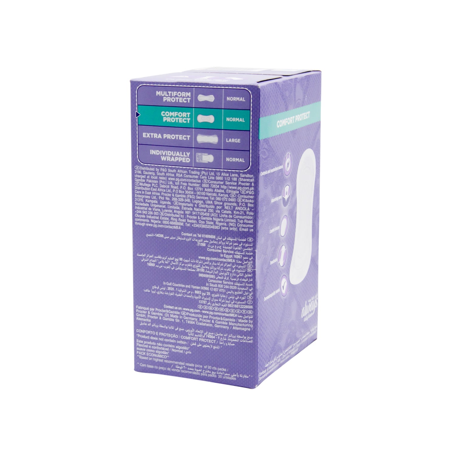 Always Comfort Protect Daily Normal Pantyliners