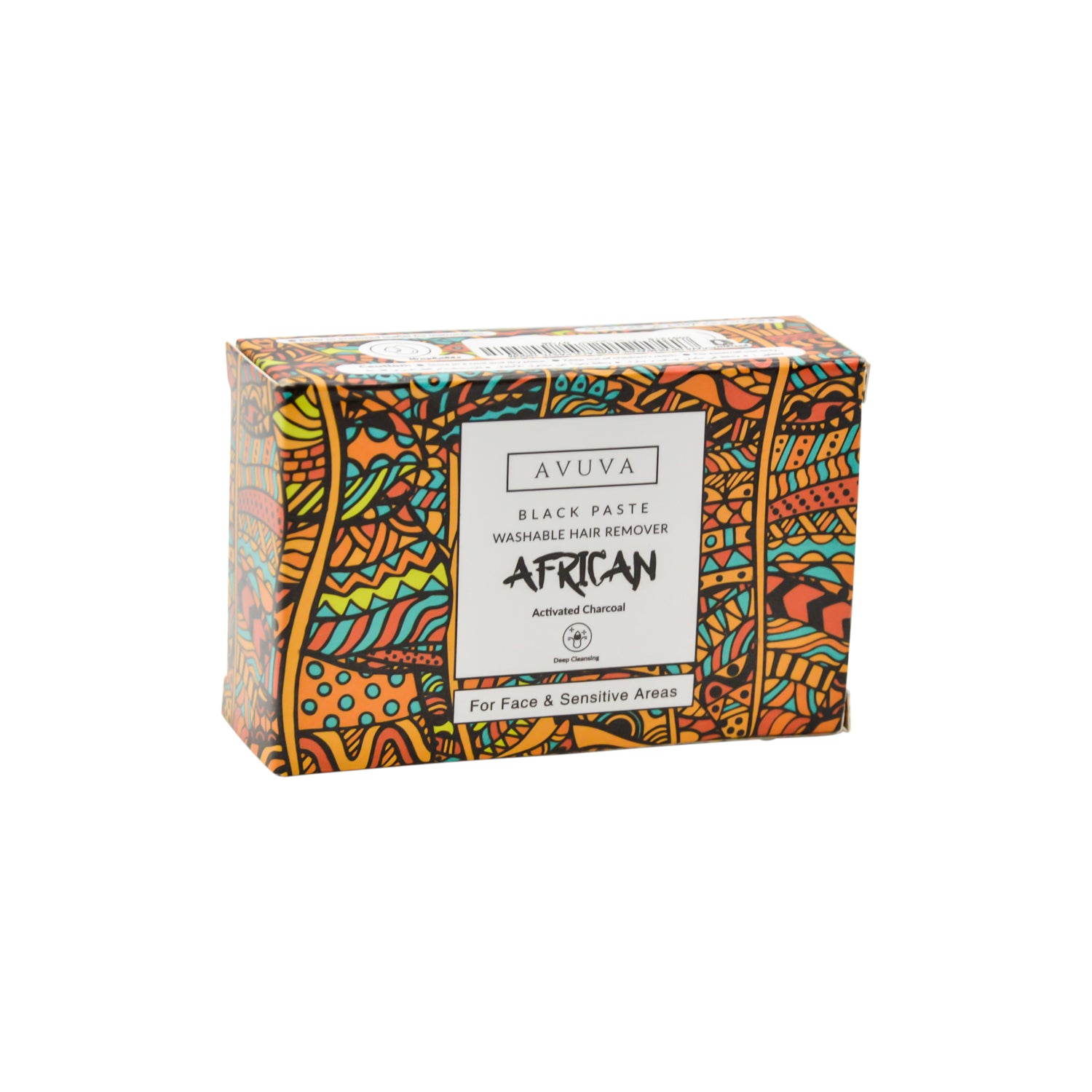 Avuva Sterile Hair Removal Black Paste with Activated Charcoal for Face & Sensitive Areas