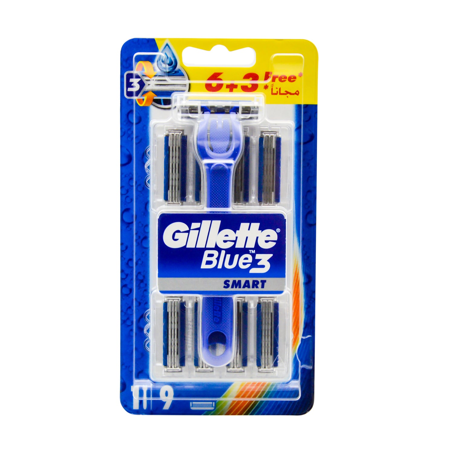 Gillette Blue 3 Smart Razor with Blades (6+3 Free)