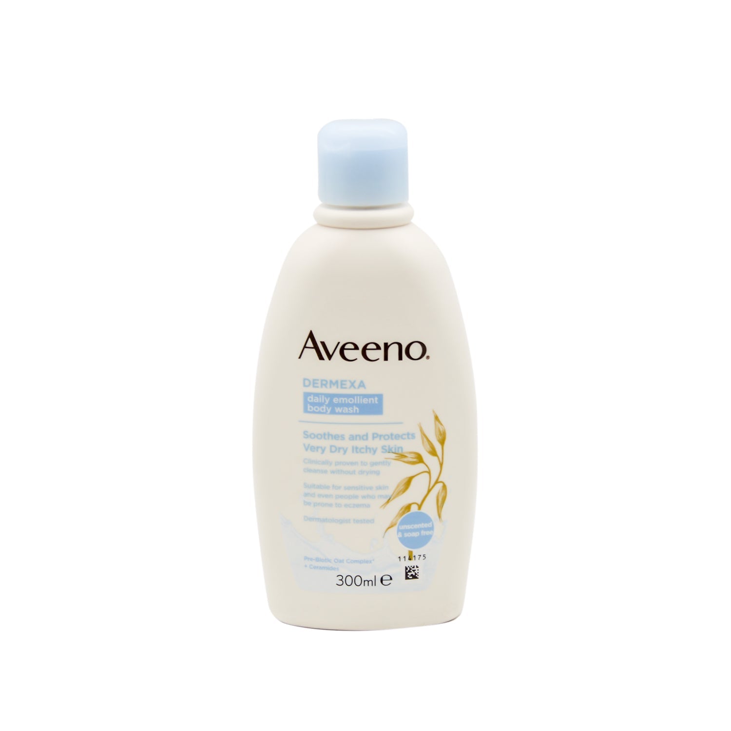 Aveeno Dermexa Daily Emollient Body Wash for Very Dry, Sensitive & Eczema Prone Skin - soap free, dye free