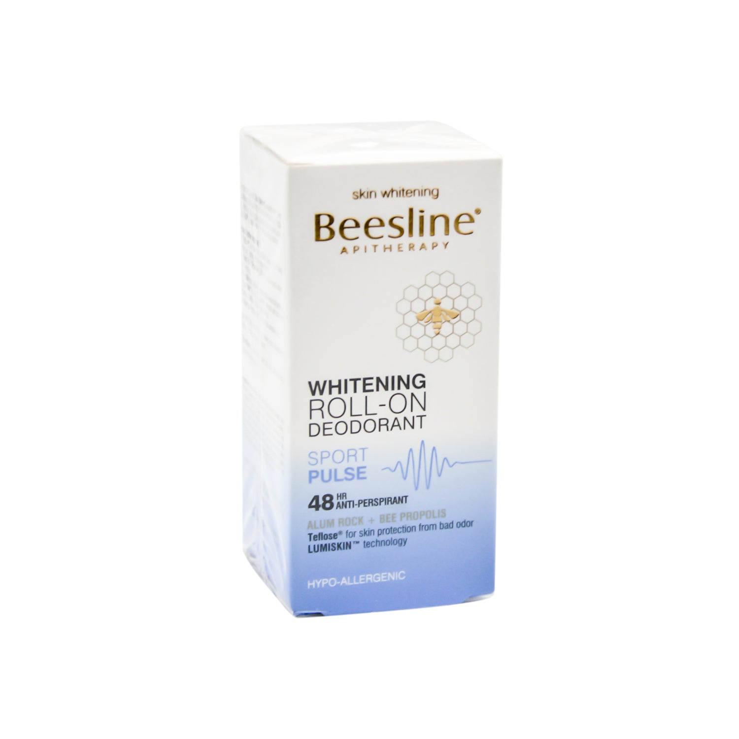 Beesline 4in1 Antiperspirant 48Hr Whitening & Soothing Roll-On Deodorant for Sensitive Skin - alcohol free, parabens free, aluminium chlorohydrate free