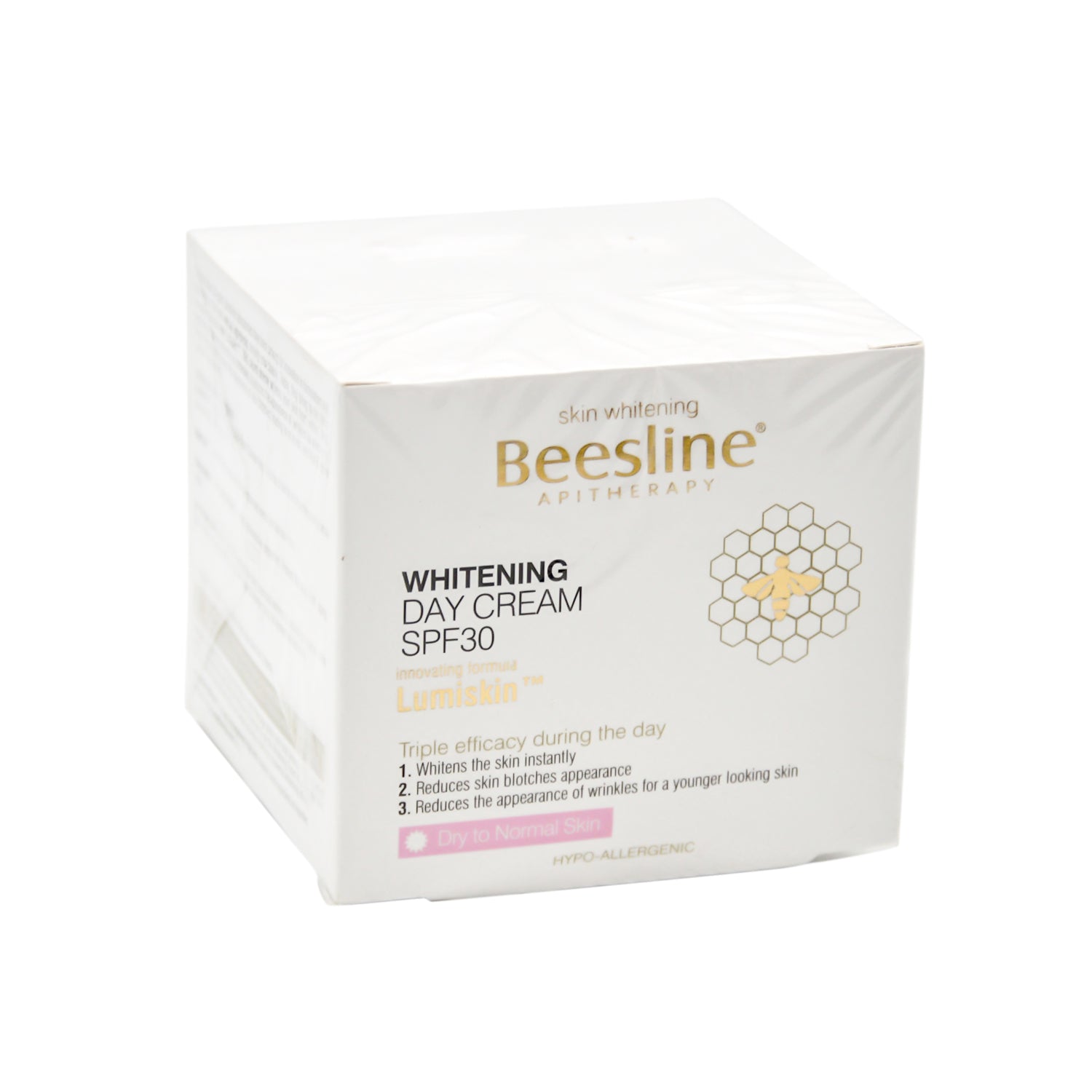 Beesline Apitherapy LumiMax Whitening, Protecting & Anti-Wrinkle Facial Day Cream for Dry to Normal Skin SPF30 - parabens free, hydroquinone free, kojic acid free