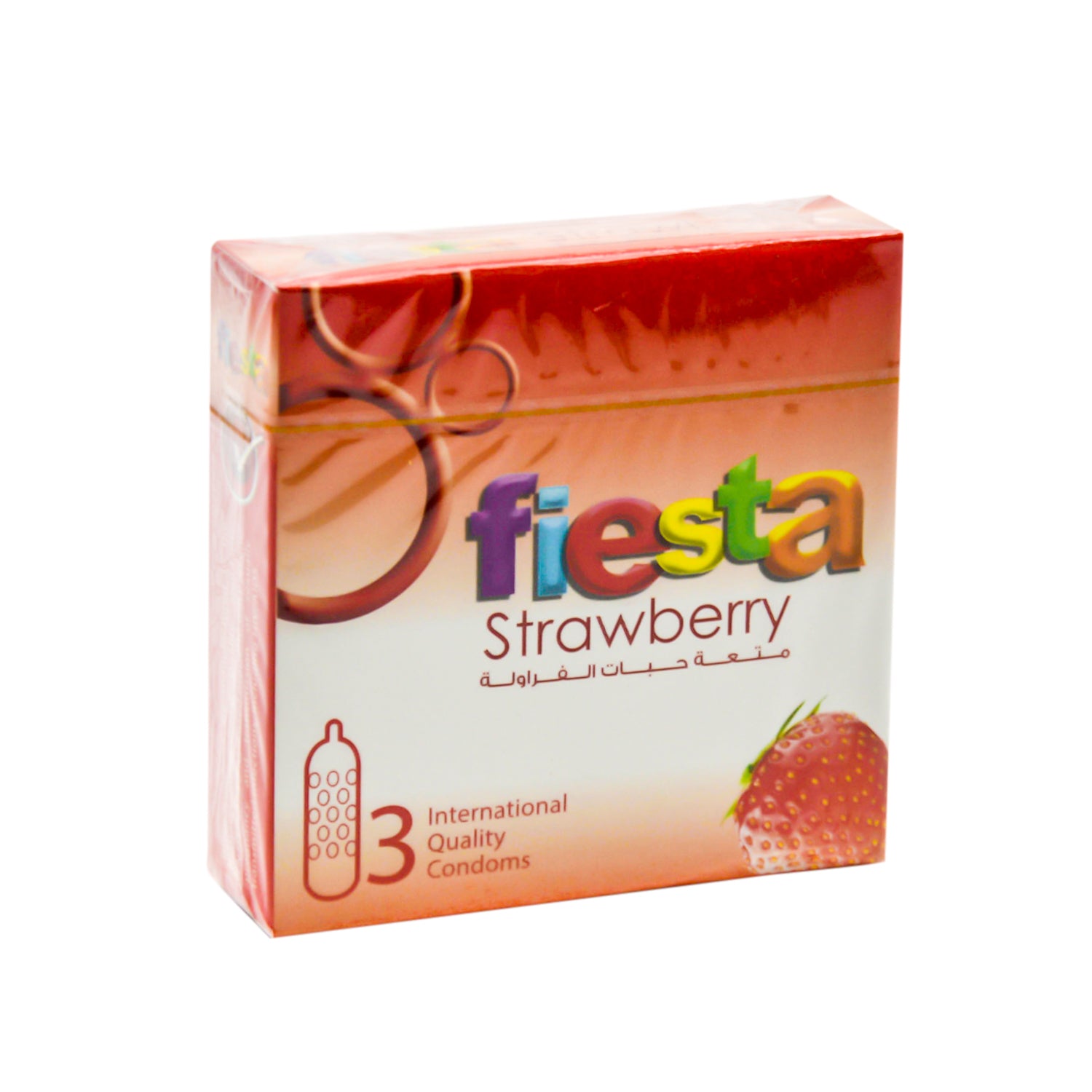 واقيات ذكرية منقطة بنكهة الفراولة