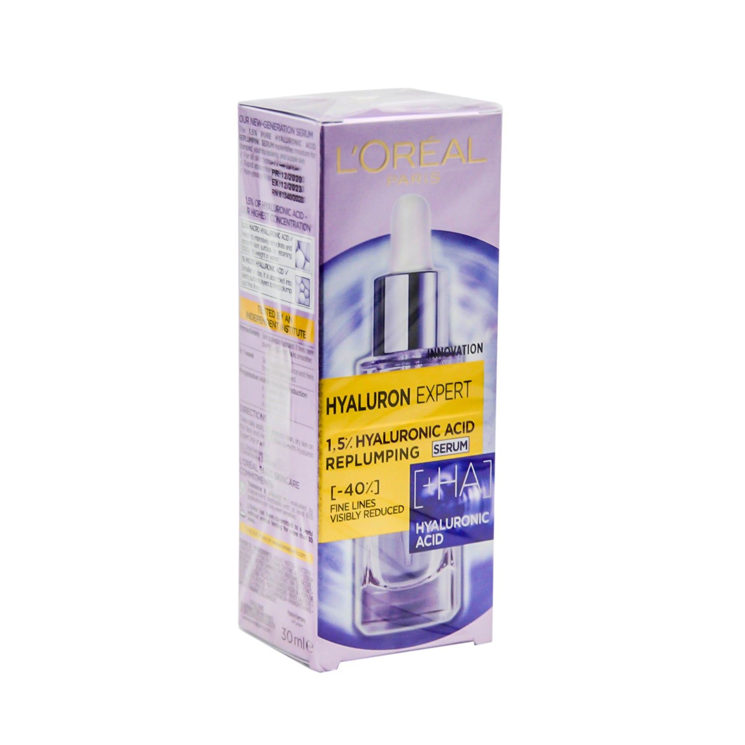 L'Oreal Hyaluron Expert Replumping Facial Serum with Hyaluronic Acid for Fine Lines