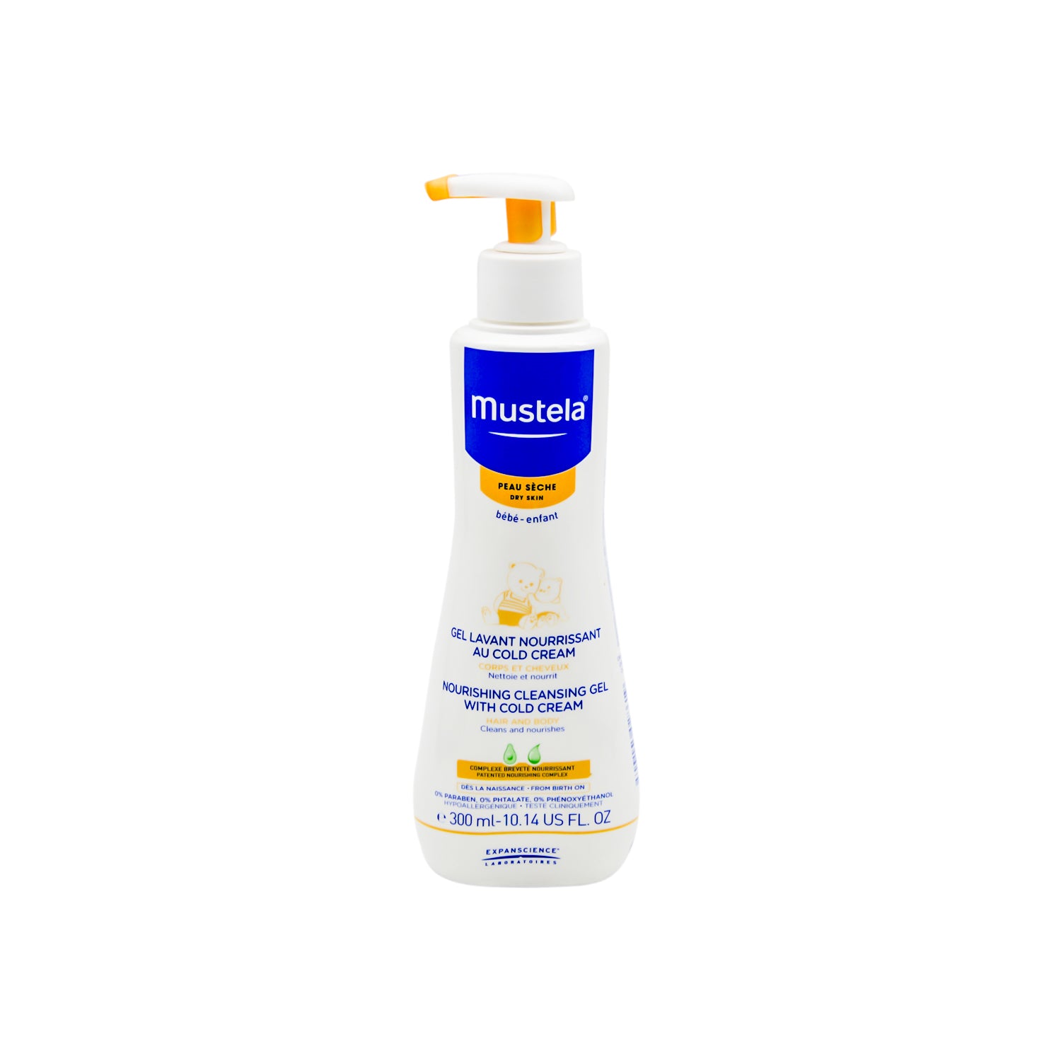Mustela Nourishing & Cleansing Hair & Body Gel with Beeswax for Dry Skin (0+ Months)