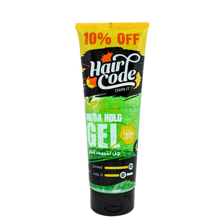 Hair Code Spike Hair Gel Mega Hold (10% Off) 250 ml