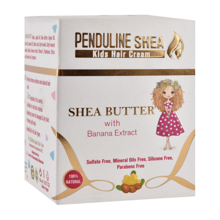 Penduline Organic Hair Cream with Shea Butter & Banana Extract for Kids (1+ Years) - parabens free, silicone free, sulfate free, mineral oil free