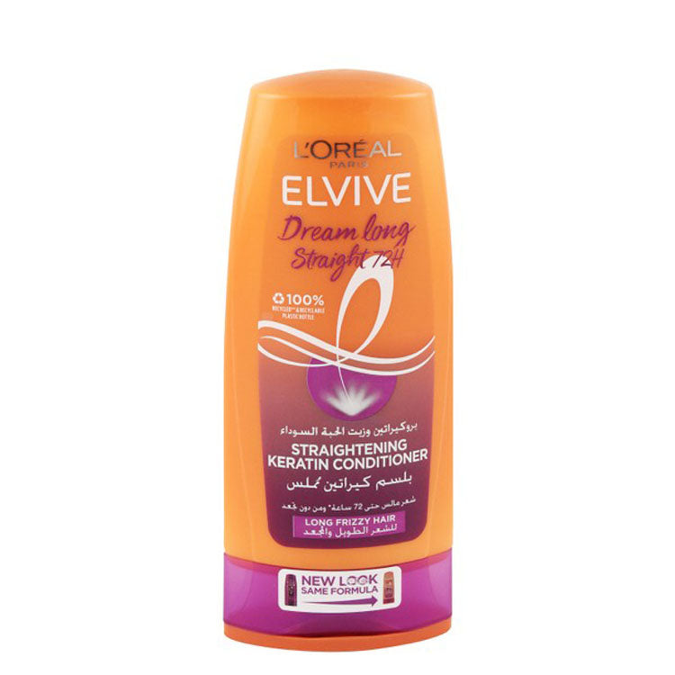 L'Oreal Elvive Dream Long 72H Straightening Keratin Conditioner for Long & Frizzy Hair
