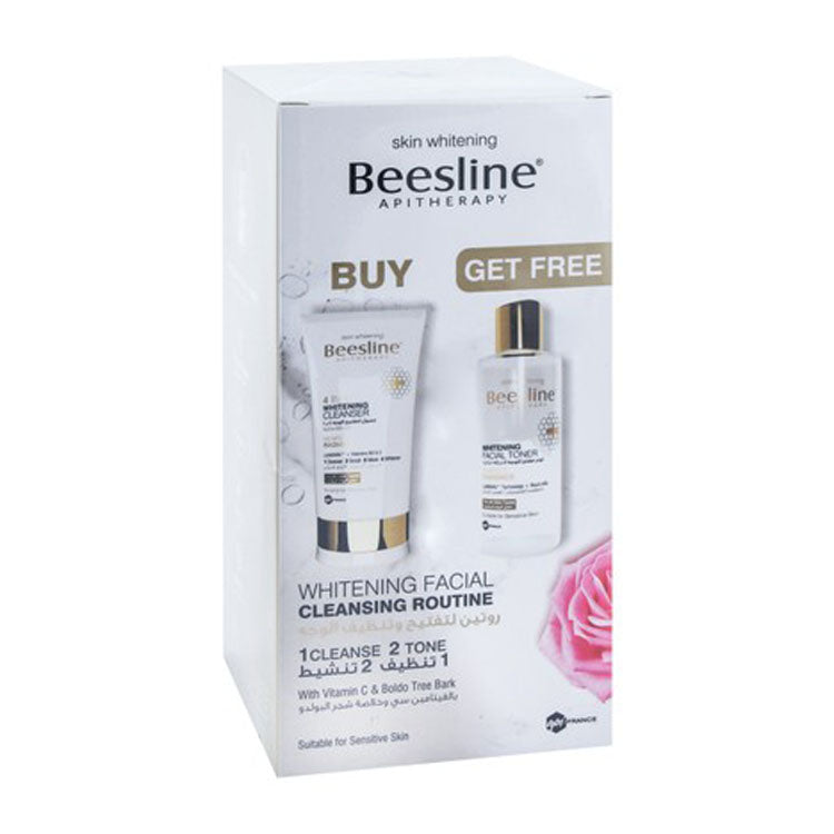 Beesline Apitherapy 4in1 Whitening Cleanser (150ml) with Free Whitening Facial Toner (200ml) for Sensitive Skin