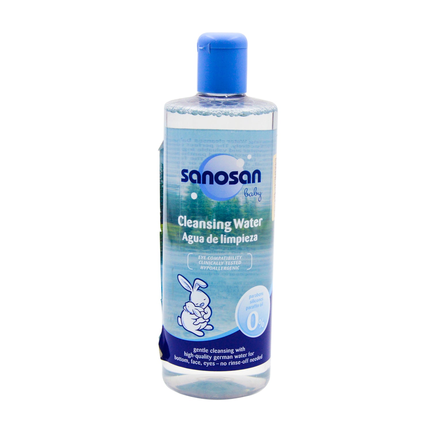 Sanosan No Rinse Cleansing Water with Milk Protein for Babies - parabens free, silicone free, phenoxyethanol free