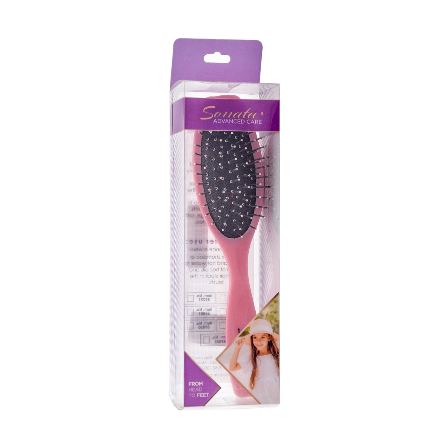 Sonata Pink & Black Hairbrush