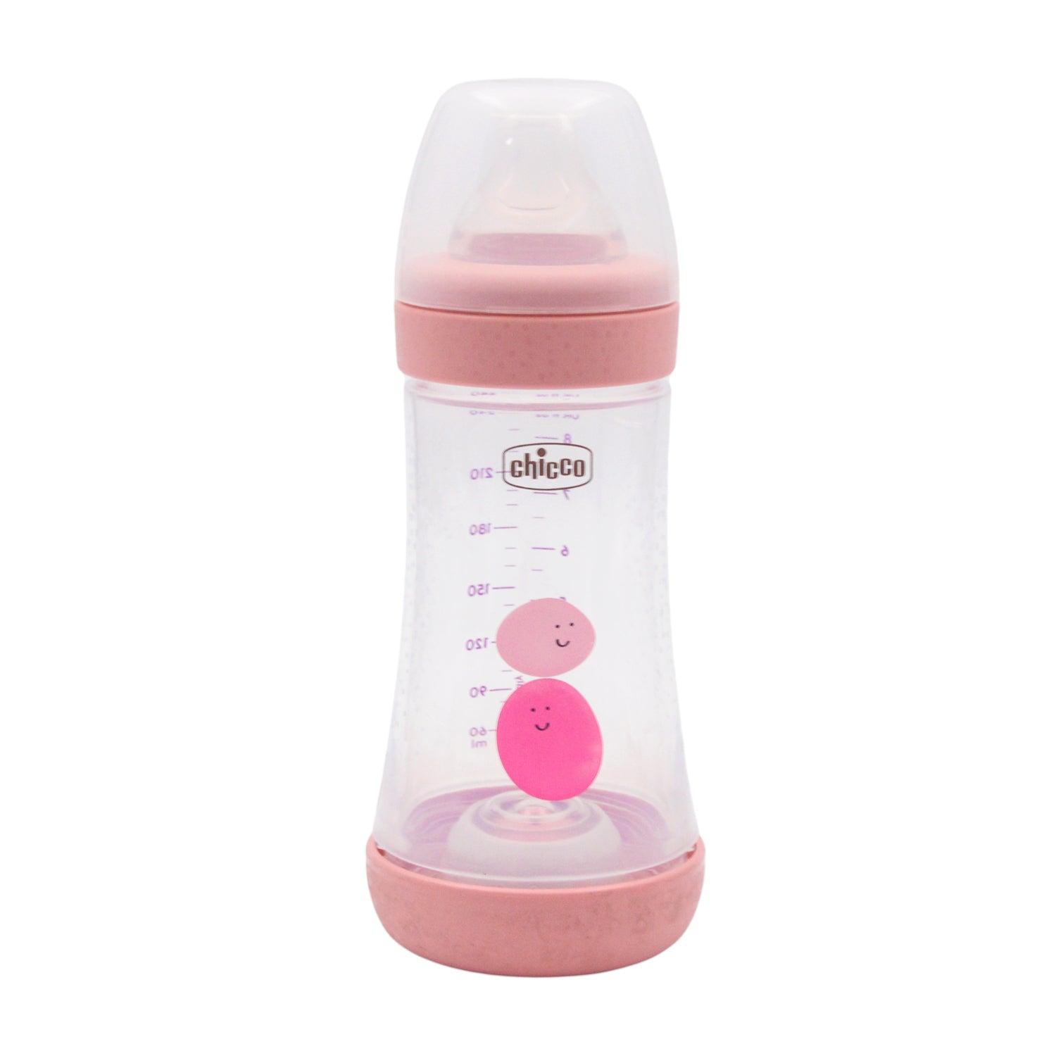 Chicco Perfect 5 Intui-Flow Pink 240ml Anti-Colic Medium Flow Nursing Bottle (2+ Months) - BPA free