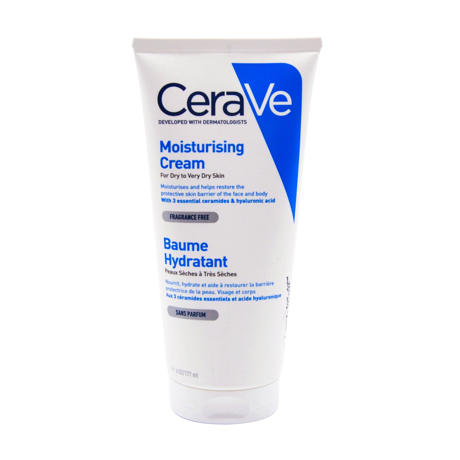 CeraVe Hypoallergenic Moisturizing Face & Body Cream with Ceramides & Hyaluronic Acid for Dry Skin - non comedogenic, fragrance free