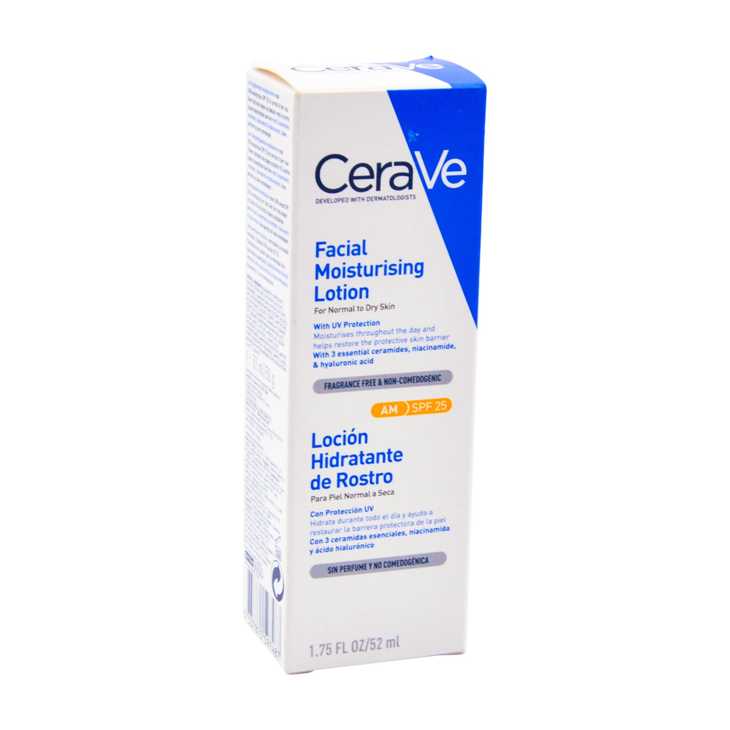 CeraVe AM Moisturizing Face Lotion with Ceramides, Niacinamide & Hyaluronic Acid for Normal to Dry Skin SPF25 - fragrance free, non comedogenic