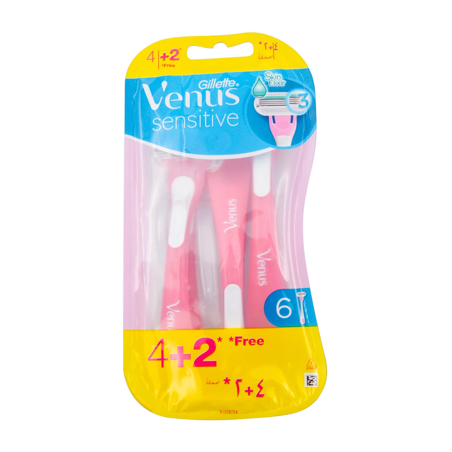 Gillette Venus Sensitive 3 Blade Razor (4+2 Free)