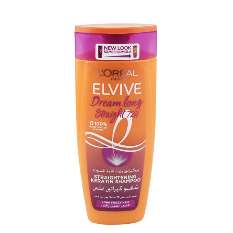 شامبو لوريال إلفيف دريم لتنعيم الشعر الطويل والمجعد، غني بالكيراتين وزيت حبة البركة - خالٍ من السيليكون