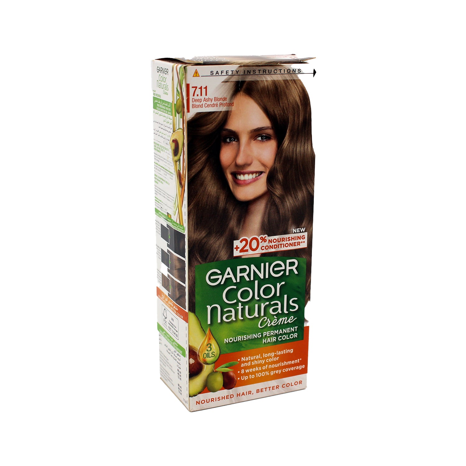 Garnier Color Naturals Creme Permanent Hair Dye Deep Ashy Blonde 7.11 (20% Off)