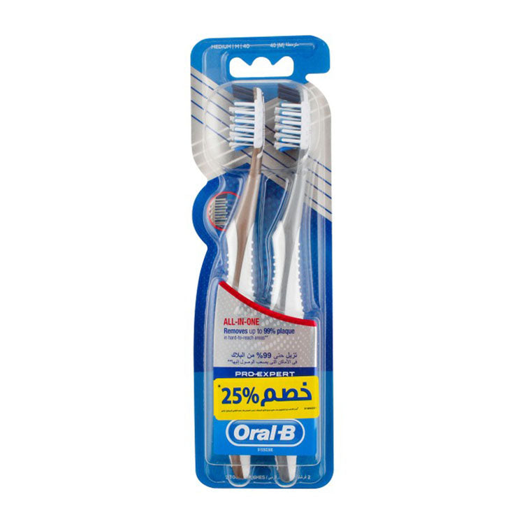 Oral-B Pro-Expert Brown & Silver All in One Medium Toothbrushes (25% Off)