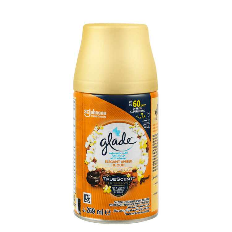 Glade TrueScent Technology Elegant Amber & Oud Automatic Air Freshener Spray Refill