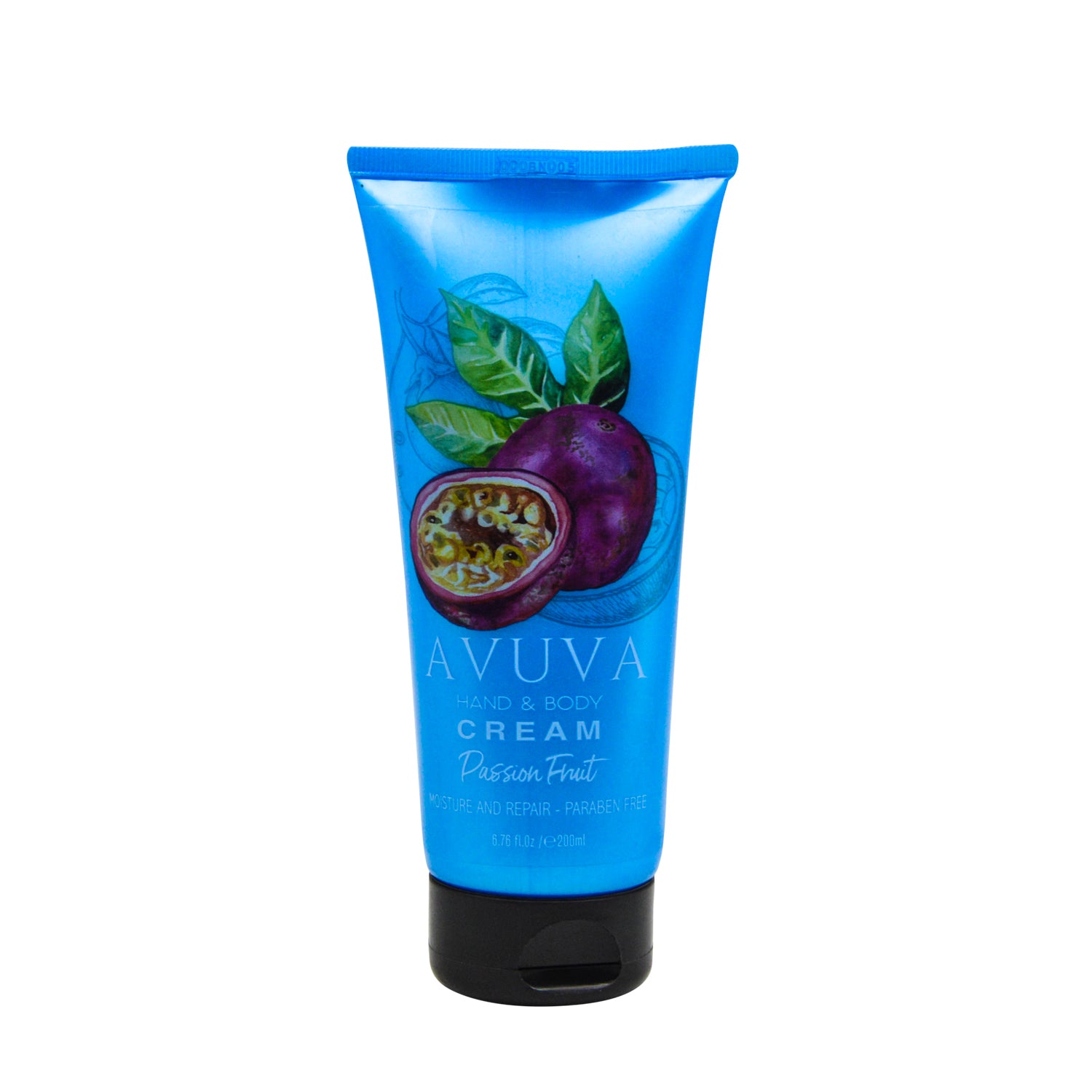 Avuva Moisturizing & Repairing Hand & Body Cream Passion Fruit Scent - parabens free, cruelty free