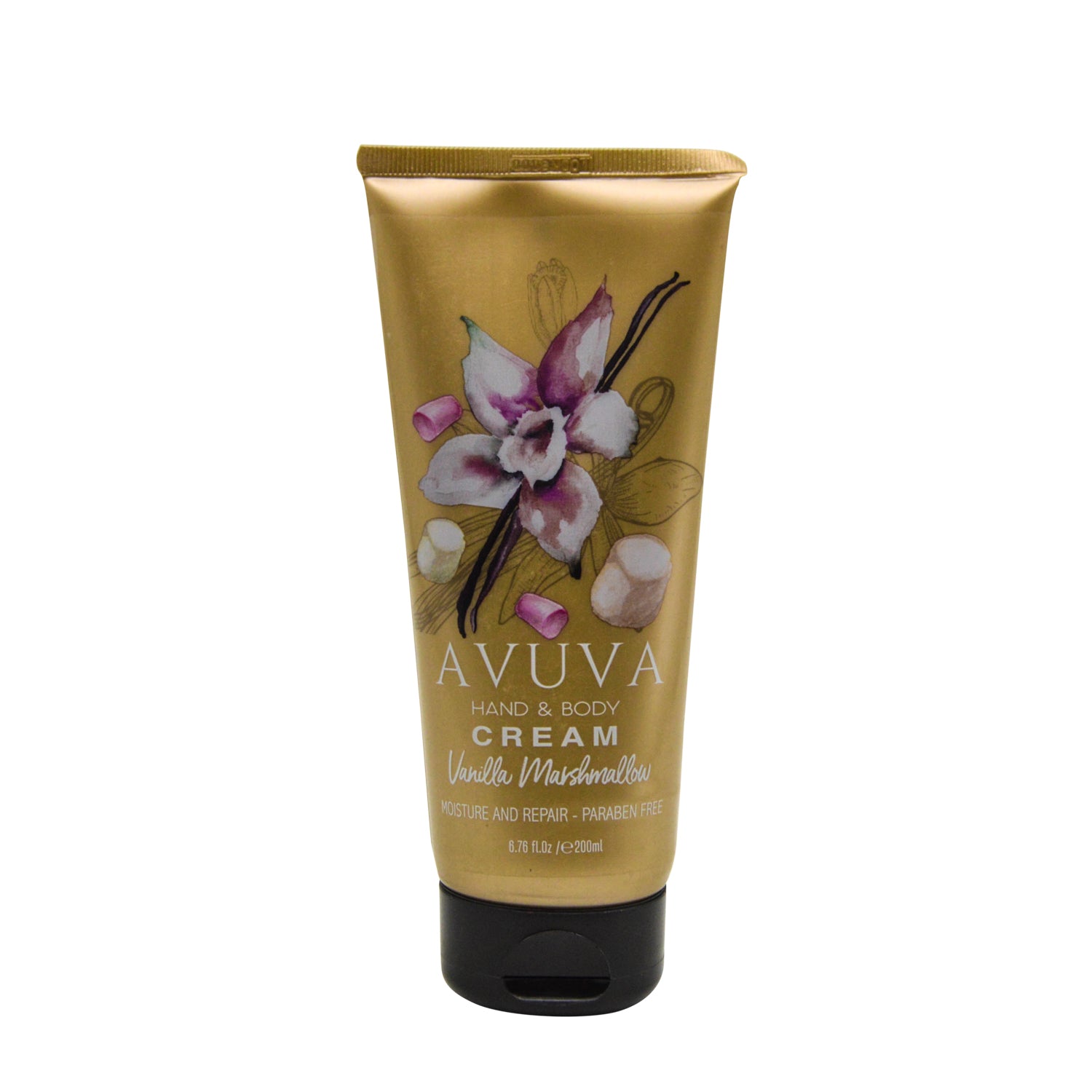 Avuva Moisturizing & Repairing Cream Vanilla & Marshmallow Scent for Body & Hands - parabens free