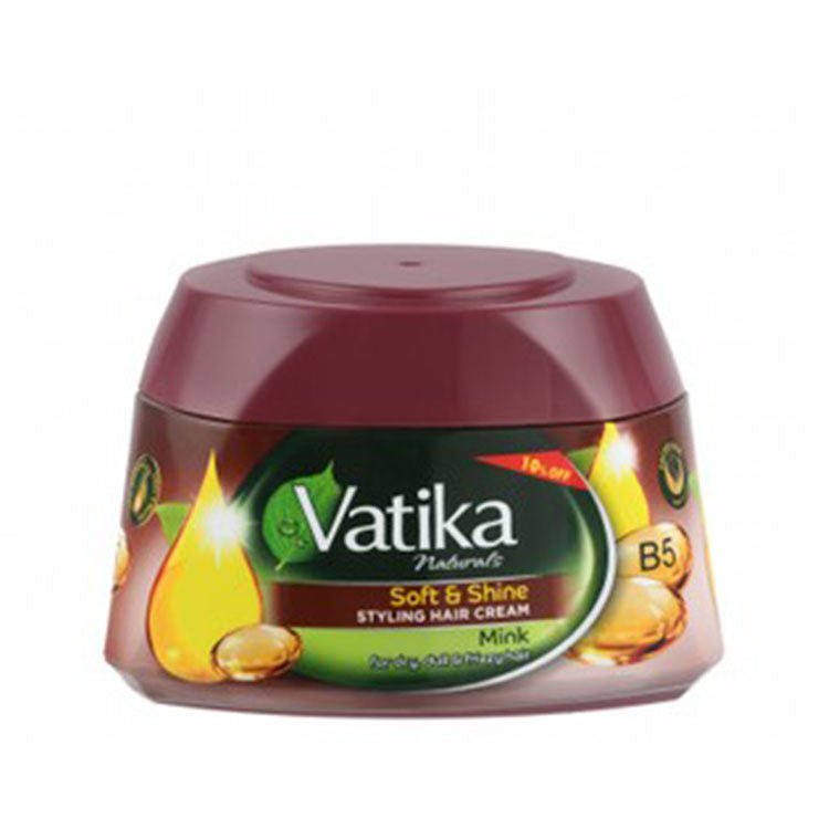 Vatika Hair Styling Cream with Mink Oil for Dry, Dull & Frizzy Hair