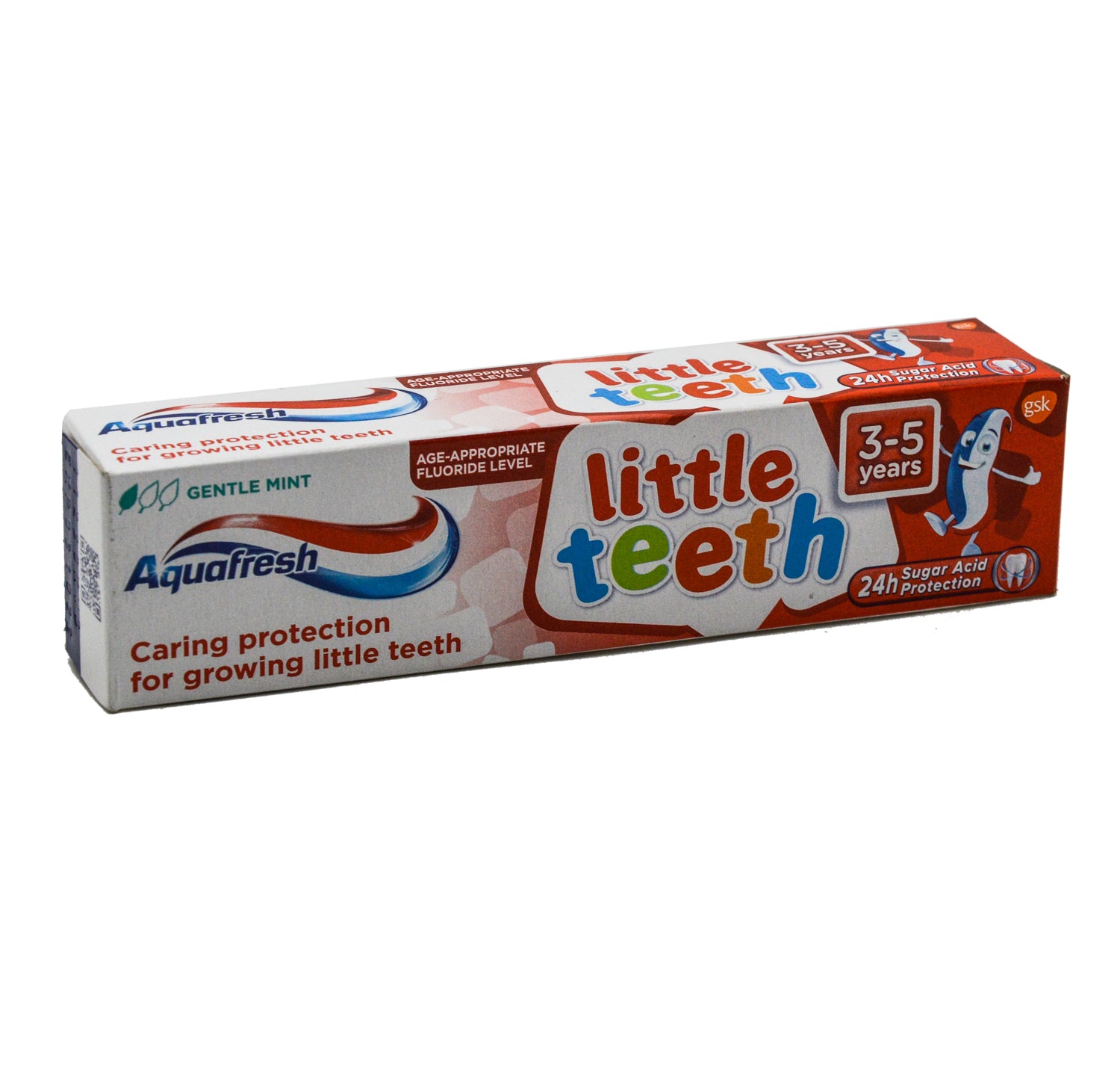 Aquafresh Little Teeth Kids Anti-Cavity Fluoride Toothpaste Mint Flavor 1450 PPM (3-5 Years)