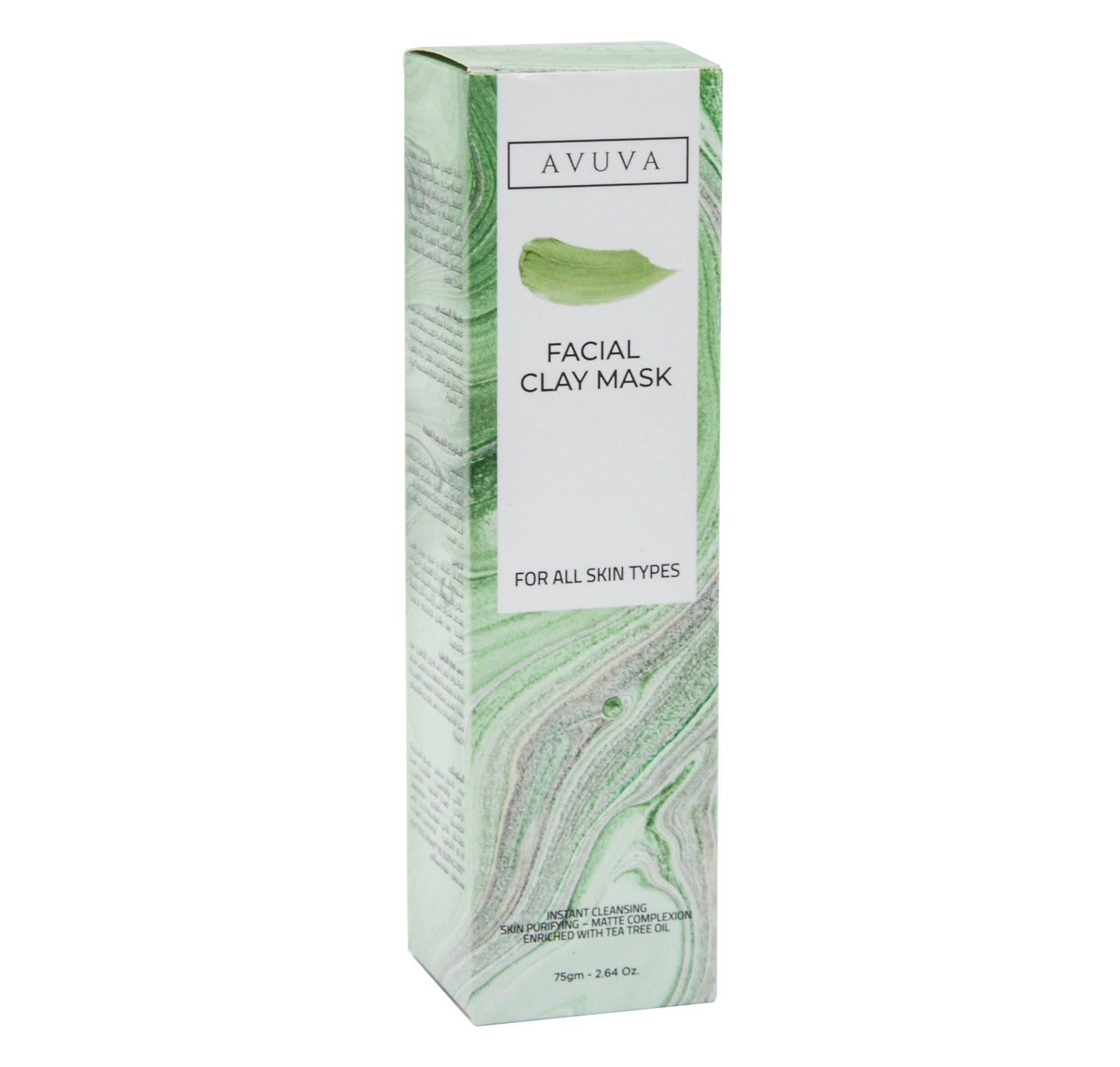 Avuva Cleansing & Purifying Facial Clay Mask with Tea Tree Oil for All Skin Types - cruelty free
