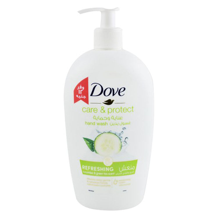 Dove Care & Protect Refreshing Liquid Hand Wash Cucumber & Green Tea Scent (-12 EGP) - cruelty free