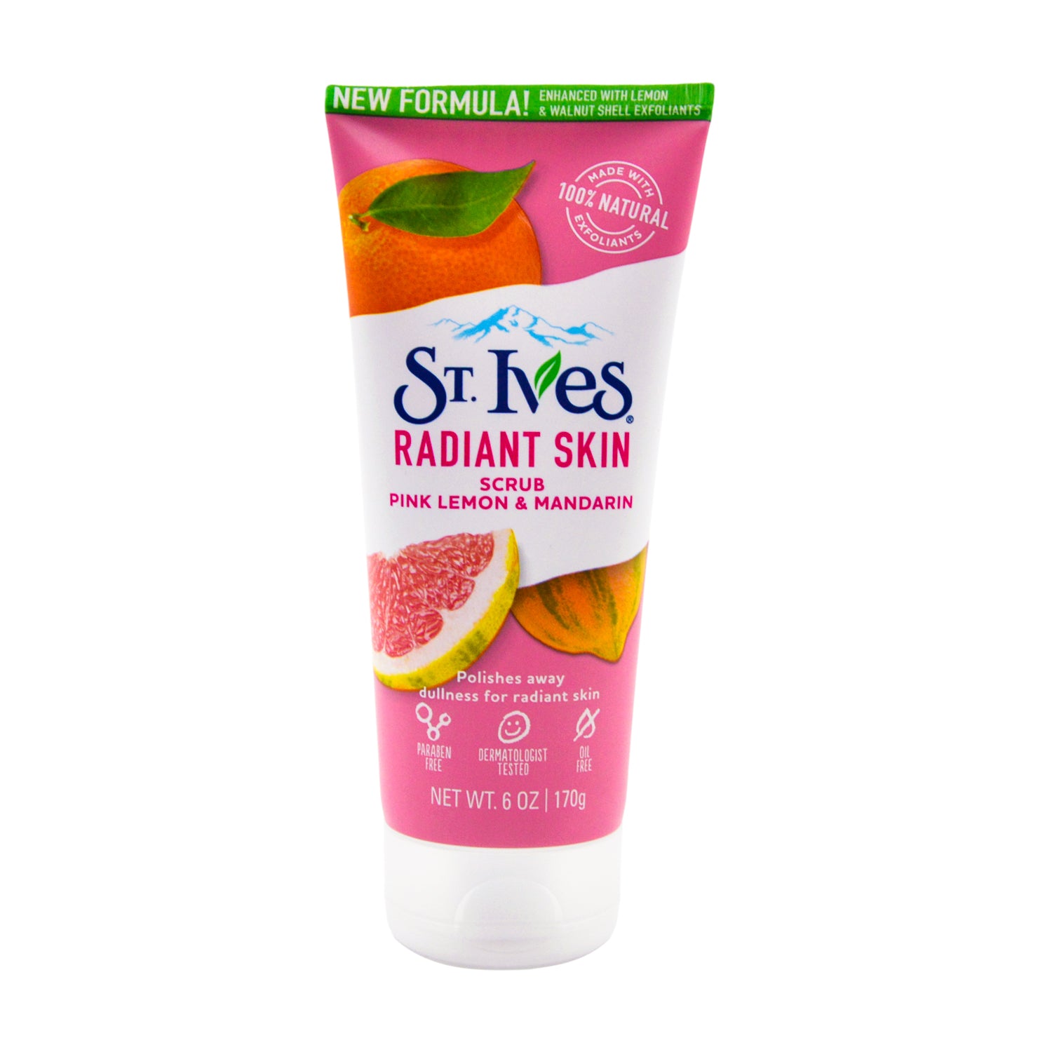 St. Ives Radiant Skin Face Scrub with Pink Lemon & Mandarin Orange - parabens free, oil free