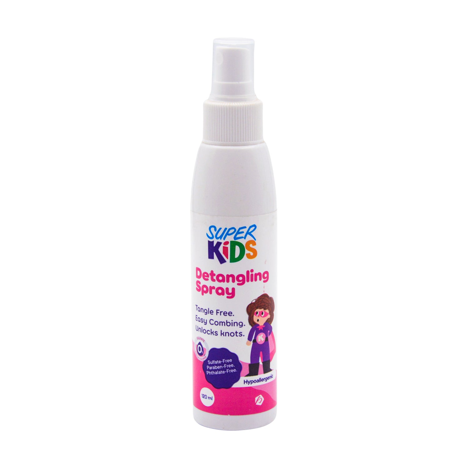 Super Kids Hypoallergenic Detangling Hair Spray (1+ Years) - sulfate free, parabens free, phthalate free