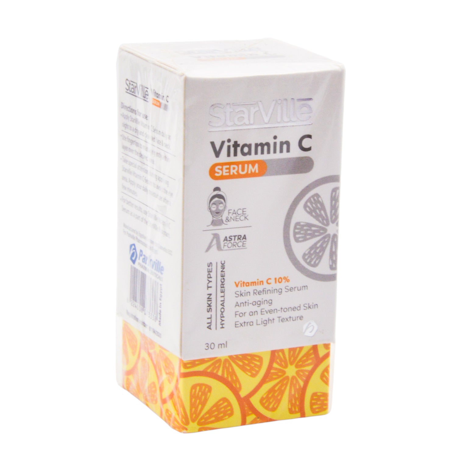 StarVille 10% Vitamin C Hypoallergenic Refining Anti-Aging Face Serum for All Skin Types